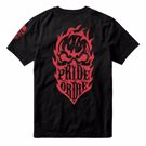 PRiDEorDiE flames T-Shirt -black